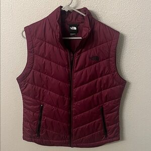 The North Face Maroon Quilted Vest